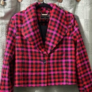 Kathy Ireland Women's Vibrant Plaid Blazer